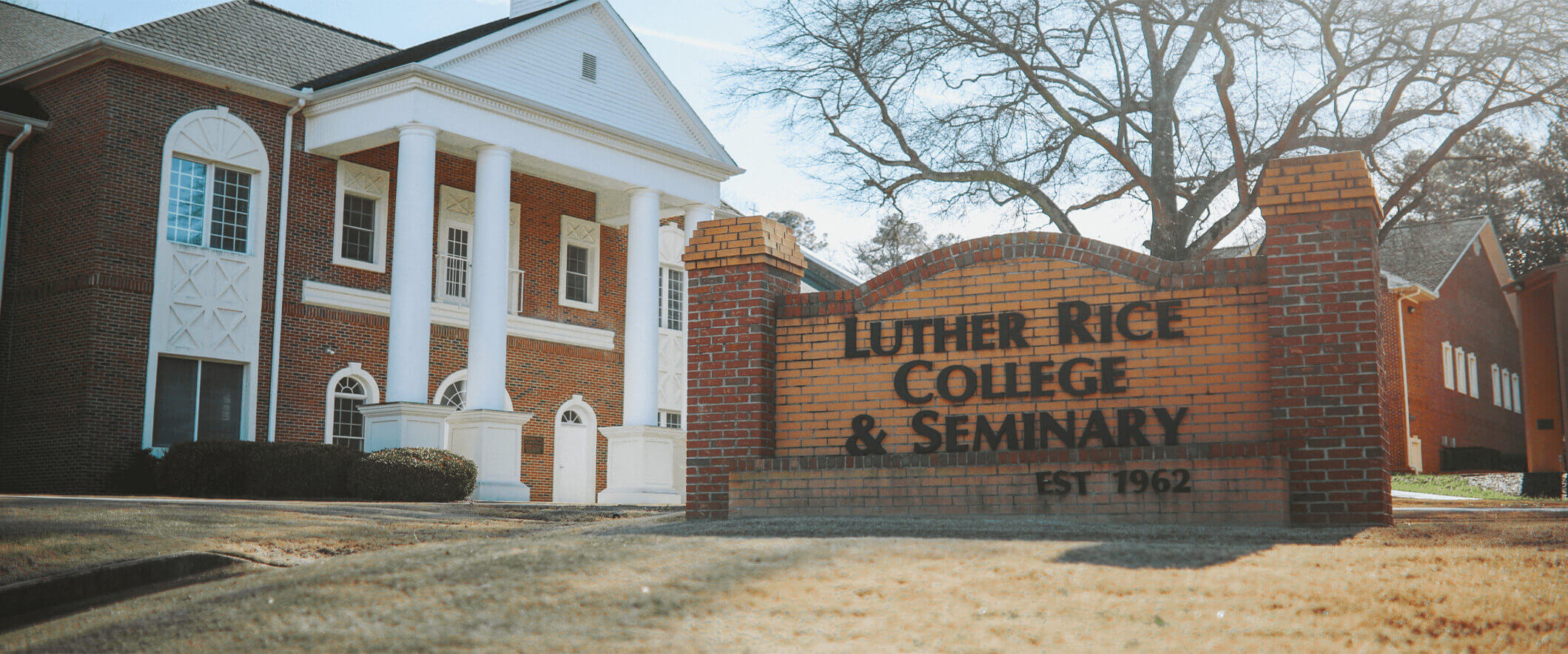 Luther Rice signage on campus